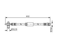 Tubo flessibile del freno BOSCH 1 987 481 631