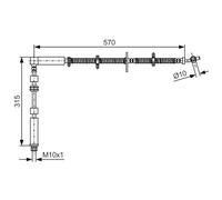 Tubo flessibile del freno BOSCH 1 987 481 A64