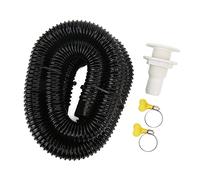 Tubo Flessibile della Pompa di Sentina da 6,5 piedi, Kit di Installazione della Pompa di Sentina Marina con Fascette Stringitubo in Acciaio Inossidabile da 2 Pezzi E Tubo(1-1/8inBlack(29mm))