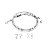 Tubo Flessibile dell'olio del Freno per Motocicletta +6" 47" Kit Tubo Freno Anteriore Idraulico in Acciaio Inossidabile Non ABS di Lunghezza estesa per Dyna per Softail Manubrio da 16-18"
