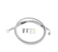 Tubo Flessibile dell'olio del Freno per Motocicletta +6" 47" Kit Tubo Freno Anteriore Idraulico in Acciaio Inossidabile Non ABS di Lunghezza estesa per Dyna per Softail Manubrio da 16-18"