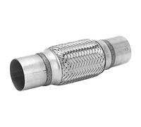 Tubo Flessibile di Scarico in Acciaio Inossidabile, 57 X 250 Mm a Doppio Soffietto Intrecciato Argento Adatto per Auto Fuoristrada
