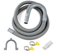 Tubo Flessibile di Scarico per Lavatrice,1M/1.5M/2M/2.5M/3M/4M/5M/6M/7M, Ø 20mm Prolunga per Tubo di Scarico, Tubo di Scarico per Lavatrice Kit, per Lavastoviglie e Lavatrice