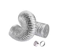 Tubo flessibile di sfiato for asciugatrice in alluminio resistente al calore con morsetti, for asciugatrici, sistemi di aria condizionata, cappe aspiranti, 1,5 m5 m, 80 mm200 mm(180mm 2m)