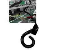 Tubo flessibile di sfiato for cappa aspirante senza bisogno di attrezzi, condotto dell'aria di facile posizionamento for lo sfiato della ventola di estrazione della cucina(Black,75MM/3IN_100CM)