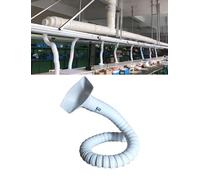 Tubo flessibile di sfiato for cappa aspirante senza bisogno di attrezzi, condotto dell'aria di facile posizionamento for lo sfiato della ventola di estrazione della cucina(Natural,50MM/2IN_180CM)