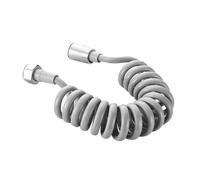 Tubo flessibile elastico for acqua, tubo telescopico, pistola a spruzzo for WC, rubinetto for doccia da giardino estensibile, tubi a molla for cucina di casa e bagno(Gray 5m)