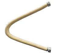 Tubo flessibile estensibile inox 1/2'' FF 500-1000 mm. ricoperto giallo