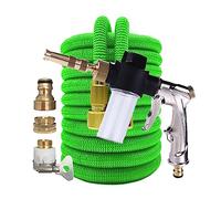 Tubo flessibile flessibile ed estensibile for uso domestico, tubo da giardino in plastica ad alta pressione, con pistola a spruzzo in schiuma for irrigazione.(F05,1/2"_125FT)