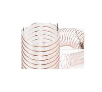 Tubo Flessibile for Collettore Di Polveri In Poliuretano PU Trasparente Flessibile E Rinforzato Con Bobina Di Filo Di Acciaio Al Carbonio(L 2m(6.5 Ft),Dia-25MM (1.0 Inch))