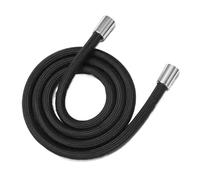 Tubo flessibile for doccia in nylon a pressione da 1,5/2,0 m, flessibile, universale, con avvolgimento manuale GI/2(Black,1.5M)