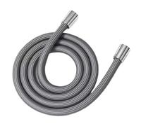 Tubo flessibile for doccia in nylon ad alta pressione flessibile liscio da 1,5/2,0 metri, flessibile portatile anti-avvolgimento GI/2, tubo universale(Grey,1.5M)