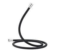 Tubo flessibile for doccia in silicone da 1,5/2 m, lungo, for doccia, for bagno, tubo di prolunga, tubo idraulico, accessori for il bagno(Black,2.0M)