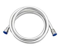 Tubo flessibile for doccia liscio ad alta pressione in argento/nero for soffione portatile da bagno flessibile anti-avvolgimento GI/2 tubo flessibile universale(White,300cm)