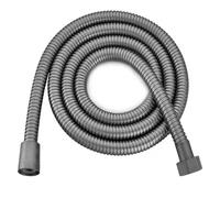 Tubo flessibile for doccia nero da 1,5 m/2 m/3 m G1/2 pollici, prolunga for soffione for bagno in acciaio inossidabile cromato giardino(Grey,200cm)