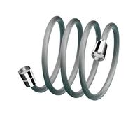 Tubo flessibile for doccia universale GI/2 anti-avvolgimento, flessibile ad alta pressione, liscio, da 1,5/2,0 metri, in nylon for bagno(Grey 2M)