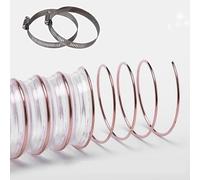 Tubo flessibile for la raccolta dei fumi con morsetti, condotto in PU for la raccolta della polvere da lavorazione del legno - Ø 11,9,7,5,4,2,5,1 pollici(L 1m(3.3 ft),Dia 120MM (4.7 Inch))