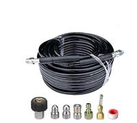Tubo flessibile for rondella ad alta pressione da 15 m / 50 piedi for lancia schiuma da neve Karcher con ugello di lavaggio Tubo di scarico Tubo for pulizia Kit Jetter for fognature Per Soddisfare Le
