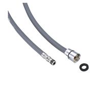 Tubo flessibile for rubinetto con attacco rapido, tubo flessibile estraibile grigio, 150 cm, accessorio for doccia e cucina(A)