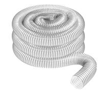 Tubo flessibile for vuoto in PVC trasparente da 50 mm, tubo a soffietto for aspirazione di polvere industriale, tubo for raccolta polvere da lavorazione del legno(3 m/9.84ft)