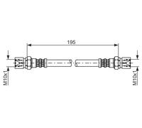 Tubo flessibile freno 1 987 476 030 BOSCH per OPEL DAEWOO SAAB
