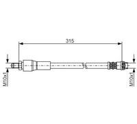Tubo flessibile freno 1 987 476 032 BOSCH per RENAULT OPEL