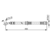 Tubo flessibile freno 1 987 476 076 BOSCH per HYUNDAI TOYOTA