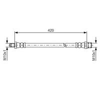 Tubo flessibile freno 1 987 476 077 BOSCH per MERCEDES-BENZ CLASSE S SL SL Coupé