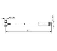 Tubo flessibile freno 1 987 476 095 BOSCH per FORD MONDEO II Turnier