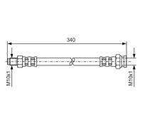 Tubo flessibile freno 1 987 476 121 BOSCH per PEUGEOT FIAT CITROËN SMART RENAULT