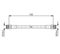Tubo flessibile freno 1 987 476 143 BOSCH per AUDI COUPE B2 80 B2 Tre volumi