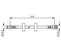 Tubo flessibile freno 1 987 476 217 BOSCH per AUDI VW