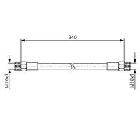 Tubo flessibile freno 1 987 476 224 BOSCH per AUDI VW VOLVO MERCEDES-BENZ