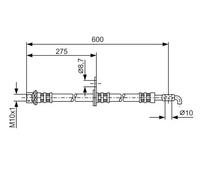 Tubo flessibile freno 1 987 476 229 BOSCH per TOYOTA AVENSIS Familiare COROLLA