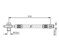 Tubo flessibile freno 1 987 476 308 BOSCH per VW AUDI