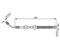 Tubo flessibile freno 1 987 476 372 BOSCH per PEUGEOT CITROËN