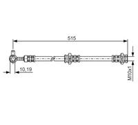 Tubo flessibile freno 1 987 476 376 BOSCH per NISSAN X-TRAIL I