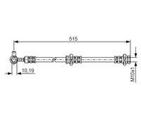 Tubo flessibile freno 1 987 476 378 BOSCH per NISSAN X-TRAIL I