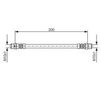 Tubo flessibile freno 1 987 476 403 BOSCH per BMW 3 3 Coupé 3 Cabriolet
