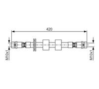 BOSCH Tubo Frenante Tubo Freno Anteriore Per BMW Serie 5 Touring 8 1 987 476 414