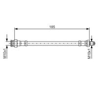 Tubo flessibile freno 1 987 476 416 BOSCH per FIAT LANCIA ALFA ROMEO AUTOBIANCHI