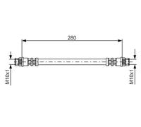 Tubo flessibile freno 1 987 476 517 BOSCH per RENAULT DACIA