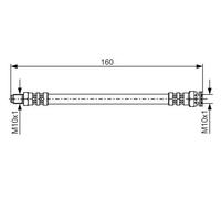 Tubo flessibile freno 1 987 476 629 BOSCH per FIAT LANCIA PEUGEOT CITROËN