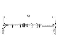 Tubo flessibile freno 1 987 476 636 BOSCH per FIAT PUNTO PUNTO Cabriolet