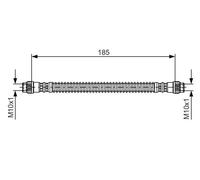 Tubo flessibile freno 1 987 476 670 BOSCH per PEUGEOT 405 II Break 605 405 II