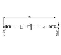 Tubo flessibile freno 1 987 476 778 BOSCH per MERCEDES-BENZ CLASSE S CLASSE C