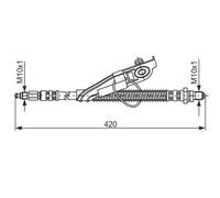 Tubo flessibile freno 1 987 476 816 BOSCH per FORD MAZDA