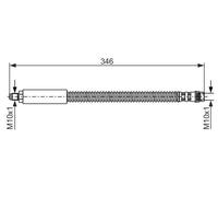 Tubo flessibile freno 1 987 476 859 BOSCH per RENAULT CLIO II THALIA II THALIA I