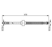 Tubo flessibile freno 1 987 476 868 BOSCH per CITROËN PEUGEOT