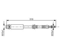 Tubo flessibile freno 1 987 476 993 BOSCH per FORD MAZDA